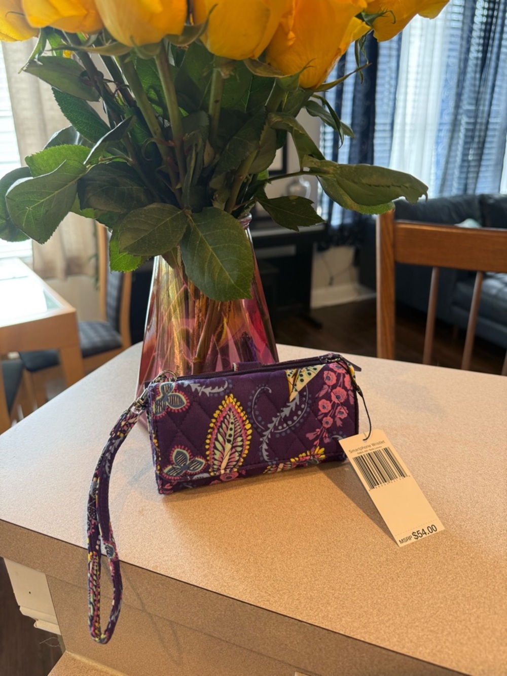 NWT Vera Bradley BATIK LEAVES Smartphone Wristlet/Wallet